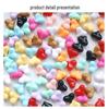 Seven-Color Small Peach Heart Acrylic Beads 11x14mm for DIY Phone Chain Pendants