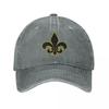 2022 New Classic Wash Retro Fleur De Lis Lily Baseball Cap For Boy Girl Spring Snapback Hat Flower Casquette