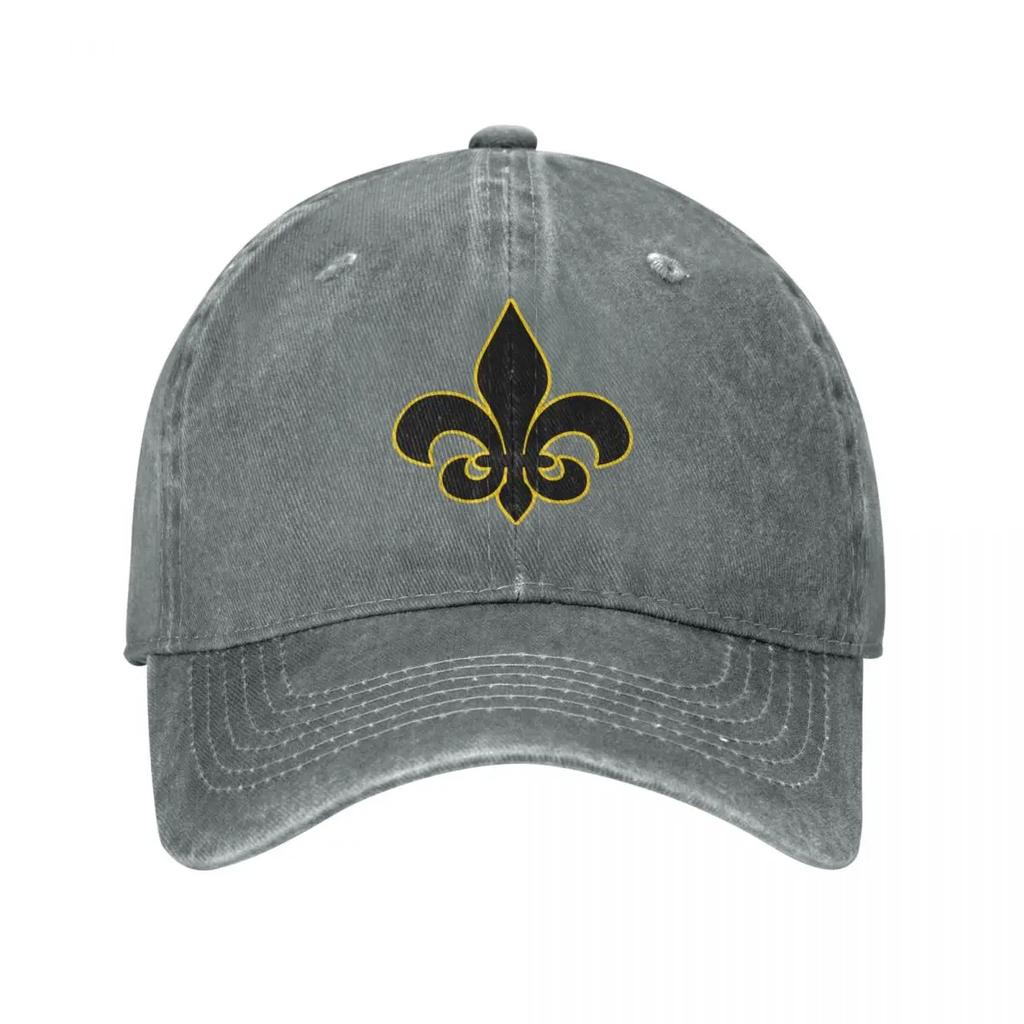 2022 New Classic Wash Retro Fleur De Lis Lily Baseball Cap For Boy Girl Spring Snapback Hat Flower Casquette