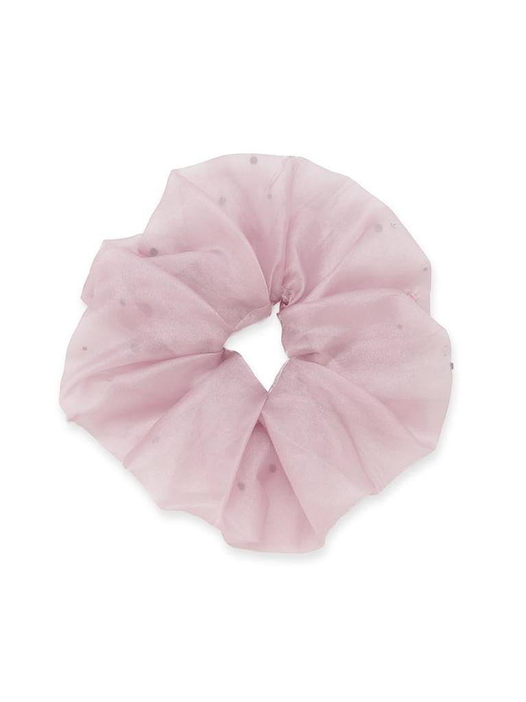 Lily Brown Organza Jewel Scrunchie Free Size LWGG255316, Women's, Pink,