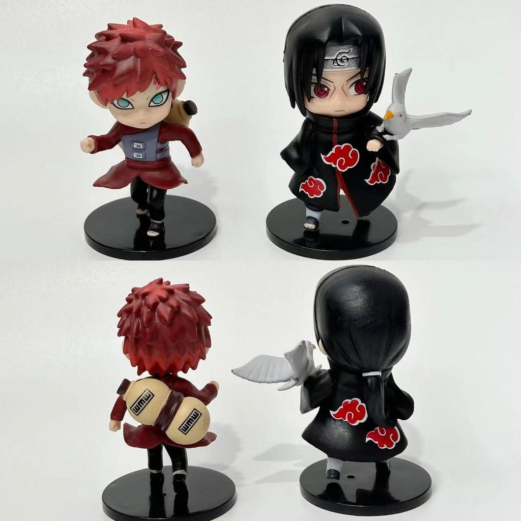 12th Gen Naruto Q Version Figures: Set of 6 Naruto and Obito Cake Decorations, Car Toys, and Ornaments