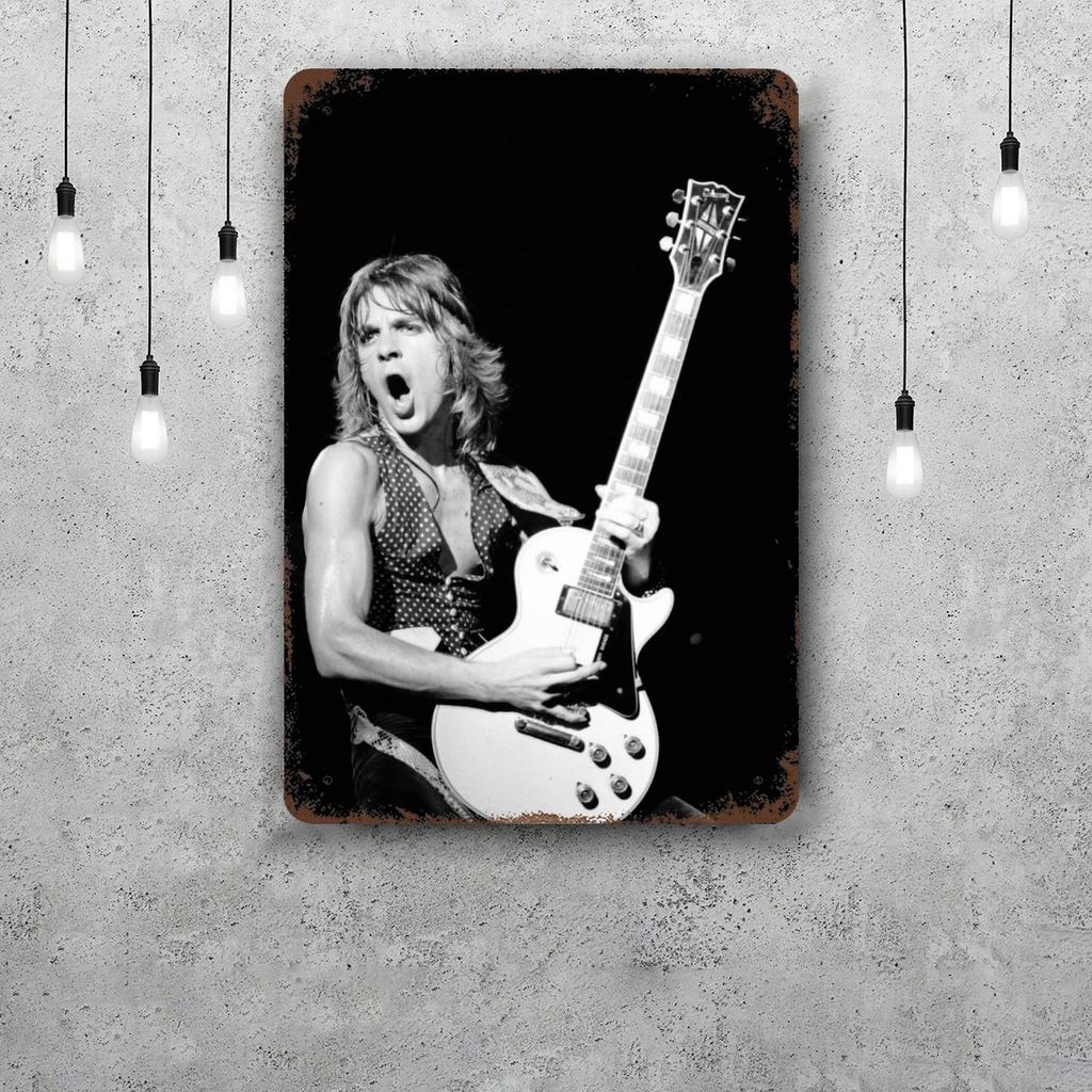 Randy Rhoads Retro Vintage Tin Sign Poster Decorative Plaque Metal Plate Wall Decor