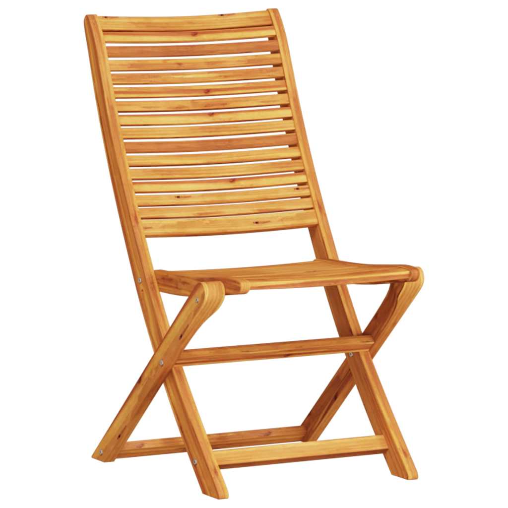 Folding Bistro Set 3 Pcs Brown Solid Acacia Wood