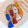 Handmade Bohemian Tassel Keychain: Colorful Cotton Woven Ornament