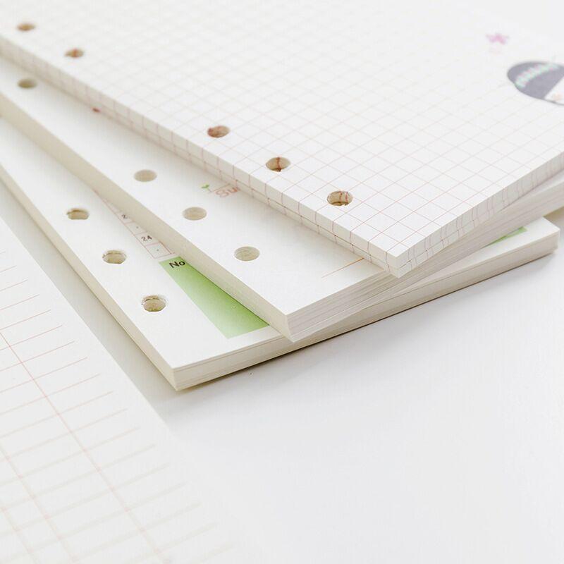 A5 A6 Loose Leaf Kawaii 45 Sheets Loose-leaf Notebook Paper Refill Spiral Binder Index Inside Page Daily Monthly Weekly Agenda