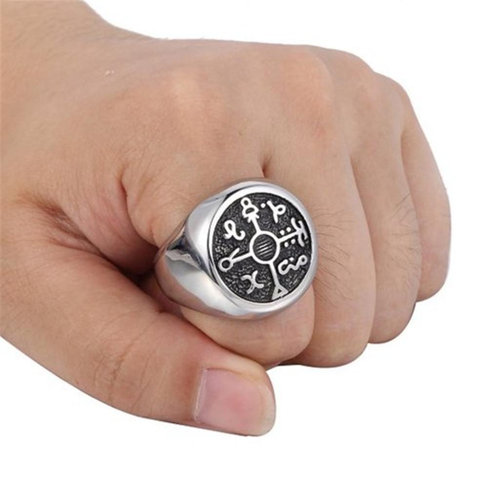 European and American Retro Character Ring Punk Style Men's Ring