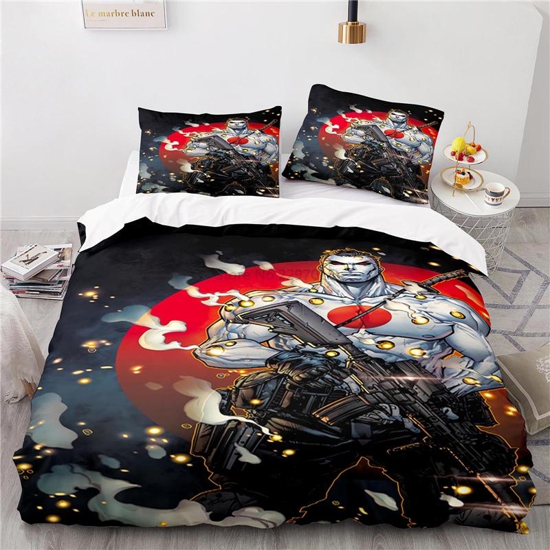 Nová 3D sada povlaku na přikrývku se vzorem BloodShot s povlaky na polštáře Ložní sada Jednolůžko Dvoulůžko Twin Full Queen King Size pro dekoraci ložnice