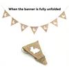 1 Set/2 Sets Linen Easter Rabbit Banner With 7 Pcs Rabbit Tags | Party Decor Supplies