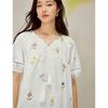 INMAN Women's French Floral Embroidered Puff Sleeve Blouse