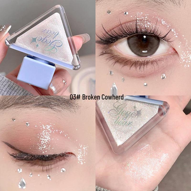 

GegeBear Shimmer Liquid Eyeshadow: Luminous, Fine Glitter, Bold Brightening, Layerable, No Fallout, One Drop Tear Effect.
