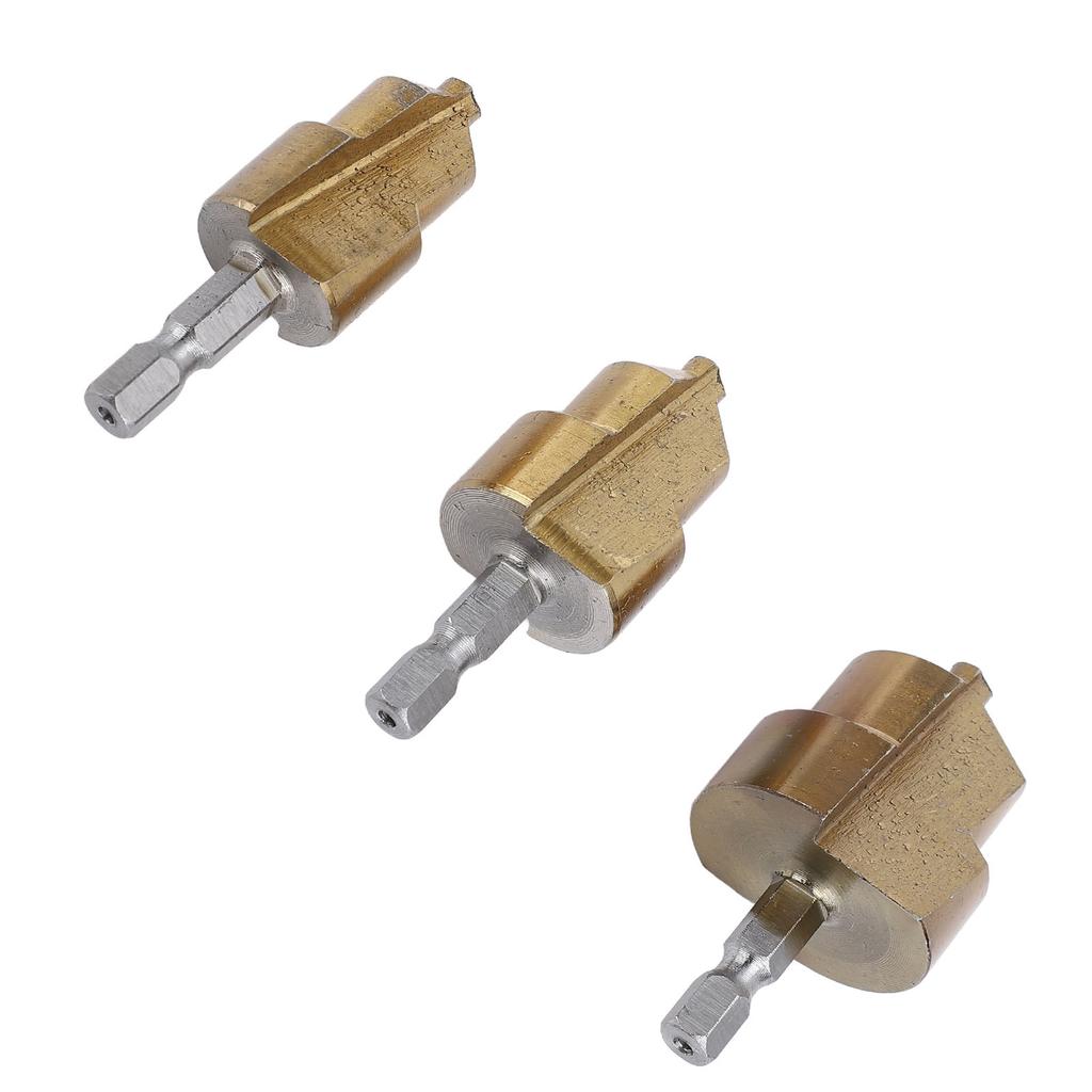 3 stk Ekspansjonsreparasjonsbor for PPR vannrør Rør Sekskantskaft Løfte Trinnvis Bor Rømmer