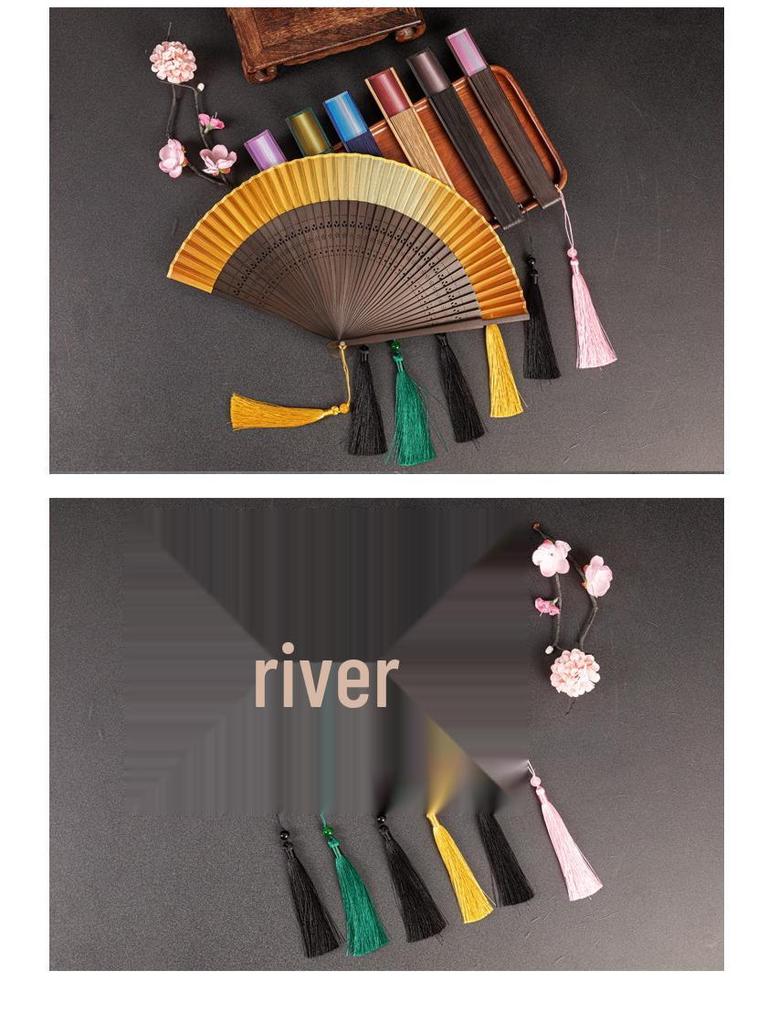 Gradient Chinese Wedding Bride Fan: Hanfu, Cheongsam, Morning Robe Prop