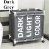 3-in-1 Large Foldable Cart Dirty Clothes Washing Hamper Wheeled Laundry Basket