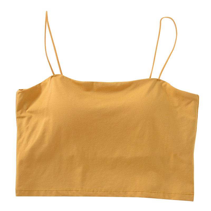 White Summer Women's Camisole with Built-in Bra and Beautiful Back Design