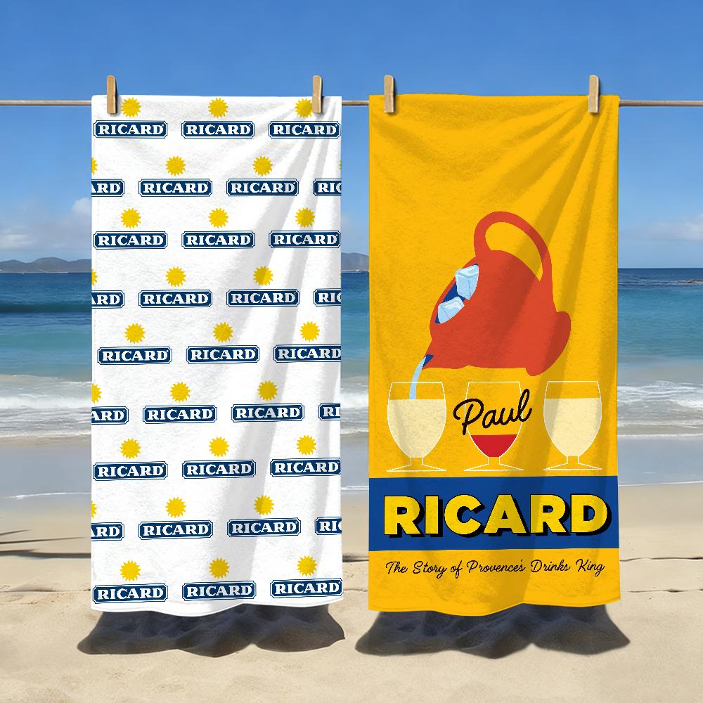 Fashion Towel Soft Pool Gift For Travel Gym Shower Camping Quick Dry Sports R-RicardS Logo Large Beach Towels
