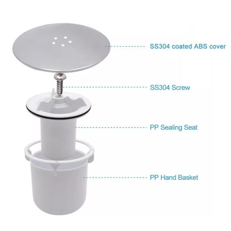 Odor-Proof Clog-Proof Bathroom Floor Drain with PP Bottom Basin Cover