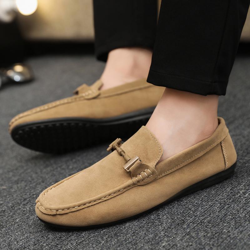 Mens Loafers Lightweight and Breathable Casual Shoes Mens Flat Driving Shoes Soft Sole Slip On Business Shoes Moccasins
