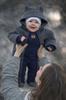 Boys' Jumpsuit 62 Two Zippers Two Layer Transitional Anthracite Navy Blue