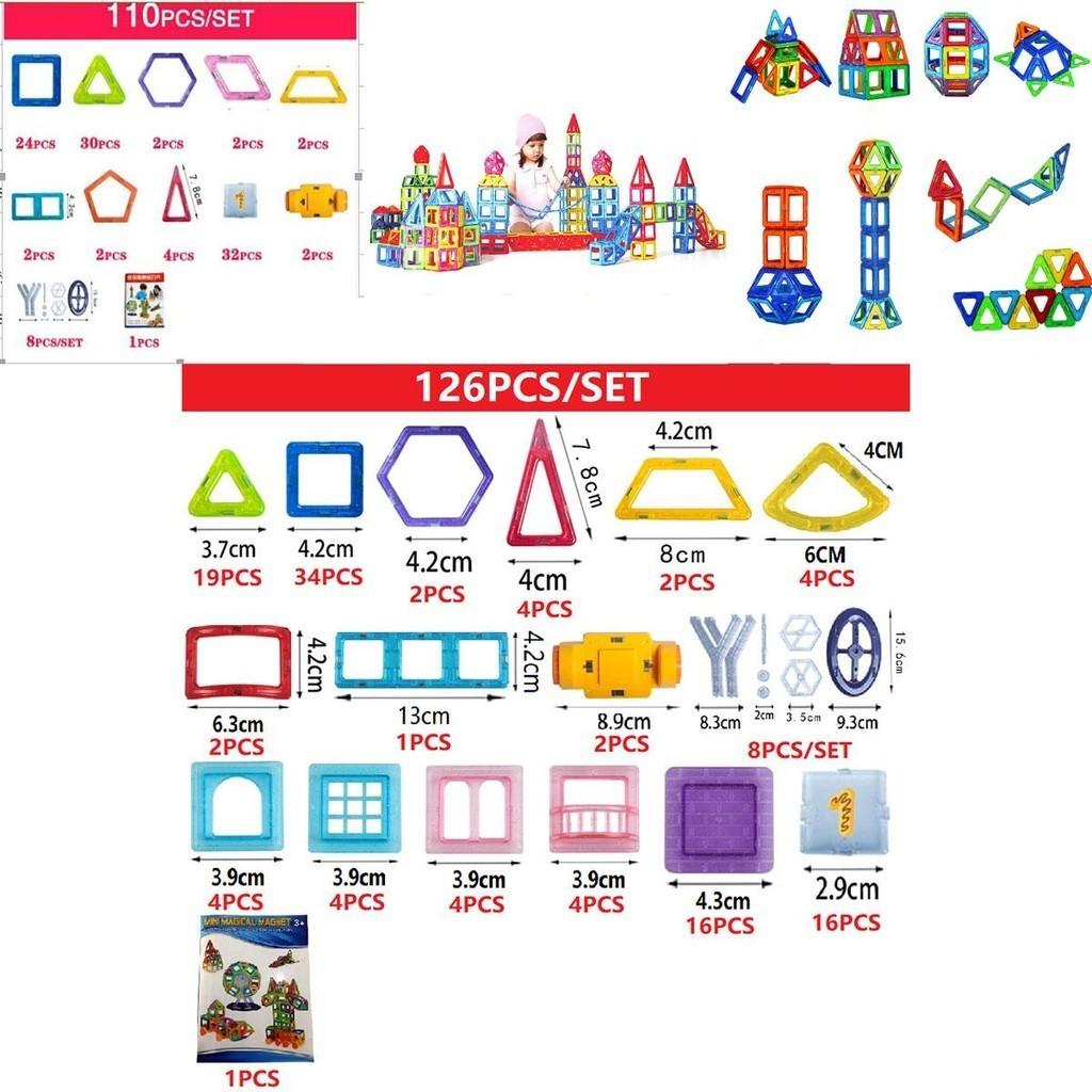 Multicolor Magnetic Building Blocks With Good Abrasion Resistance For Creative Kids