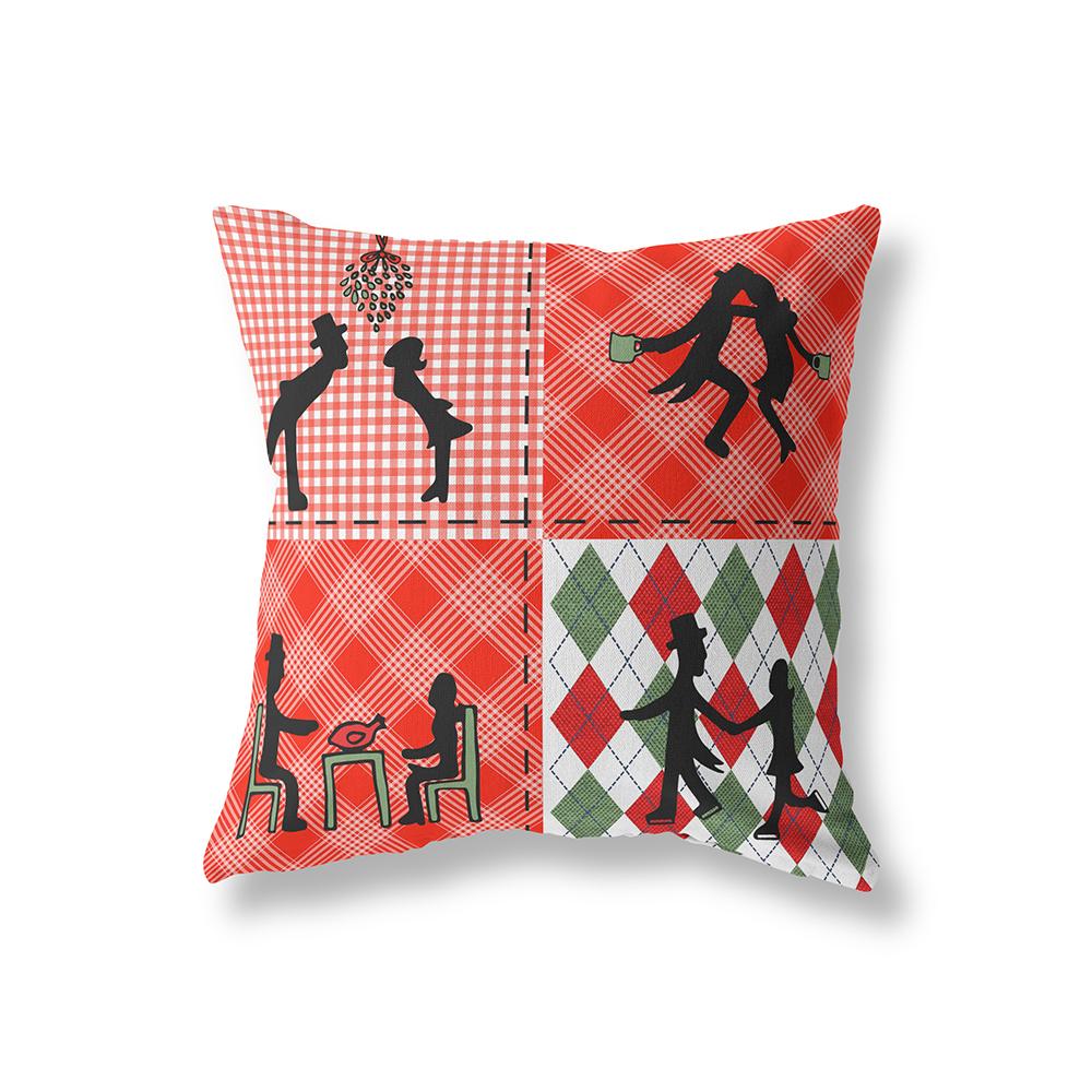 Red Christmas Decoration Pillowcase Bedroom Living Room Sofa Car Decoration Pillowcase Home Decor Printed Cushion Cover