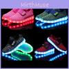 Scarpe Sportive Unisex alla Moda con 7 Luci LED, Stringate, Luminose, Ricaricabili USB