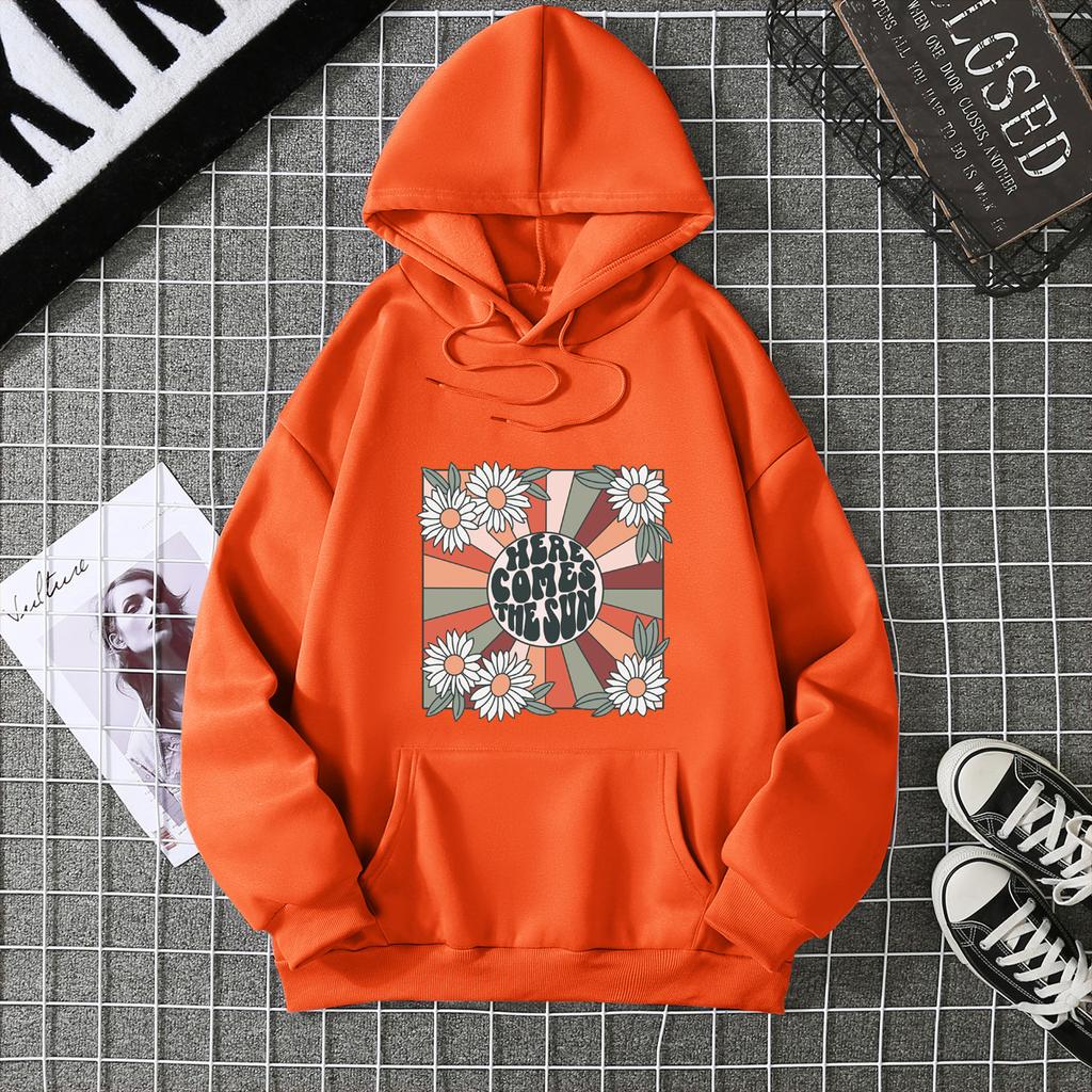 American hooded sweater women's autumn and winter Korean version fashion oversize loose coat women's clothing