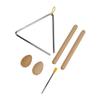 Triangle Percussion Instrument Set Wood Musical Percussion Instrument Toy for Children Preschool