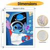 Disney Digital Oil Painting Art Kit Stitch Astronaut Space Theme Hand Filled Home Decor