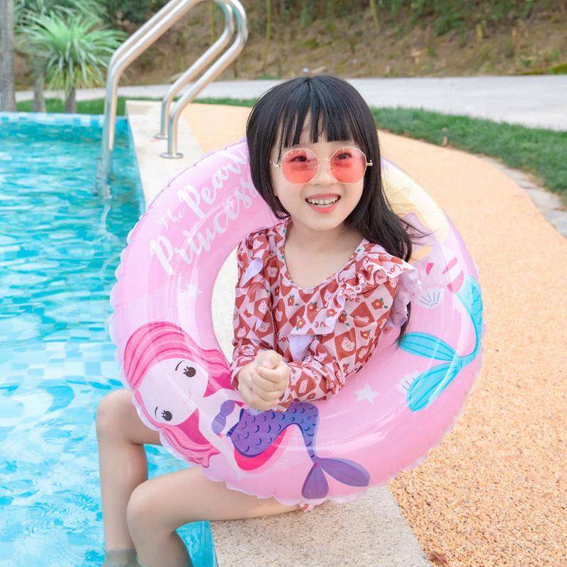 And Adult Childrens Cartoon Mermaid Dinosaur Thickened Inflatable Swimming Ring