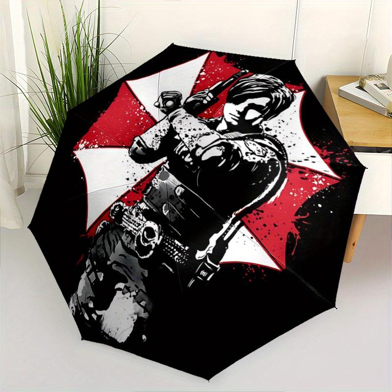 1pc Resident Evil Design Automatic Open/CloseUmbrella,Compact Umbrella for Men & Women Day Gift.N077
