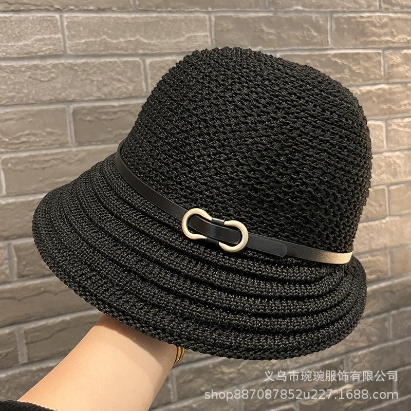 Women'S Foldable Bucket Hat Summer Sun Protection Breathable With Buckle Capello Pescatore Sombrero Pescador