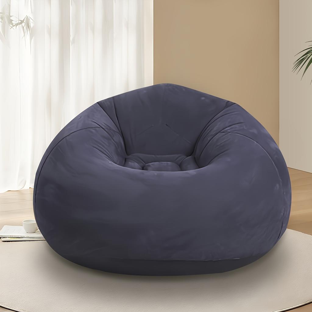 1pc Soybean Bag Chair, Inflatable Sofa Chair, Soft, Comfortable, Outdoor, Lazy Seat, Round Single Sofa, Outdoor Picnic Camping .