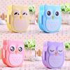 [Cartoon Owl Lunch Box] Secure Portable Plastic Lunch Box - Cartoon Owl Design, Ideal for Picnics and Students