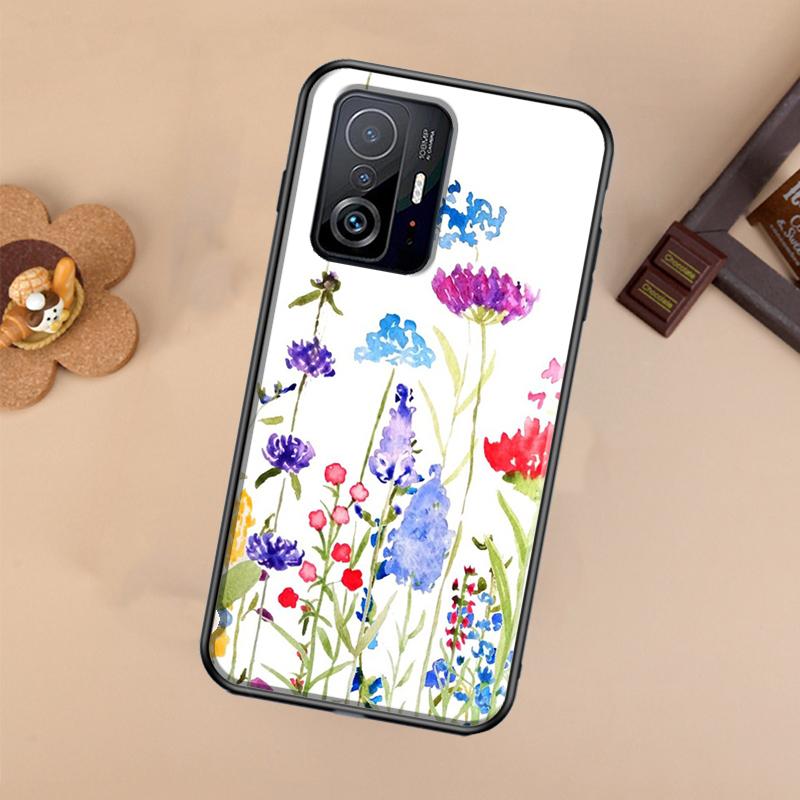 Lavender Purple Flowers Case For Xiaomi POCO X7 X6 X5 X3 Pro F3 F5 F6 M6 Pro 13 14 Ultra 11T 12T 13T 14T Pro Cover