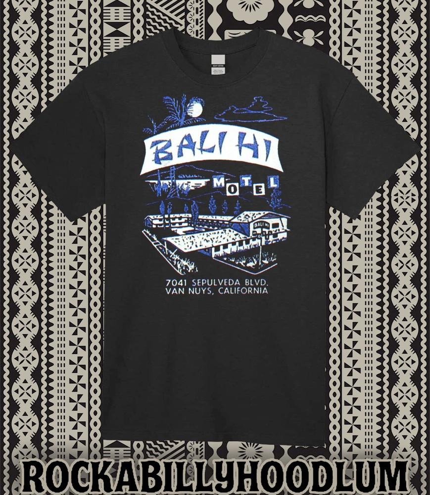 Retro Tiki Art Tee T Shirt Polynesian Bali Hi Motel Van Nuys CA Mid Century Unisex T-Shirt