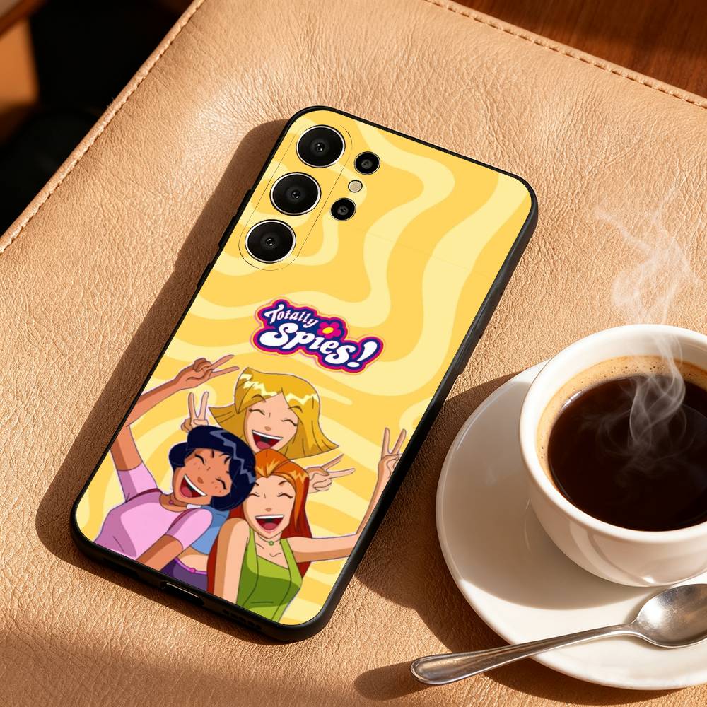 1 Stück T-Totally S-Spies Handyhülle Für Samsung S26,S25,24,23,22,30,21,10,9,Ultra,Plus,Lite,FE Weiche Schwarze Hülle