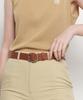 THE-ABON Women'S Round Buckle Belt Camel