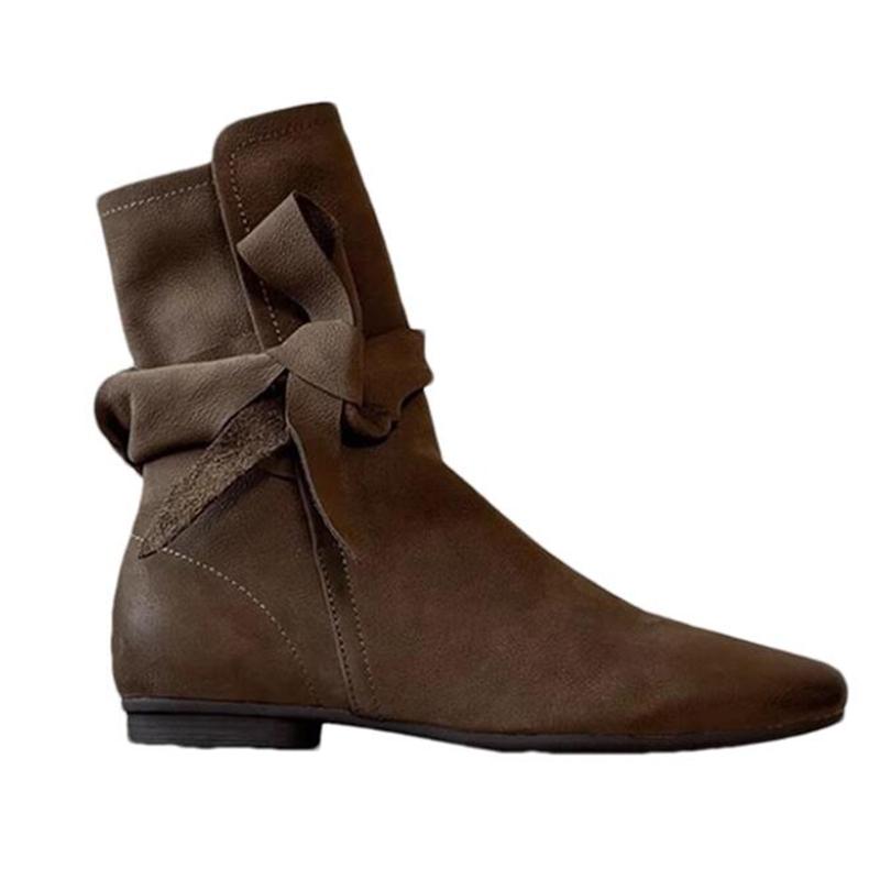 Ankle Boots for Women Flats Leather Shoes Designer Winter 2024 Trend New Casual Soft Cozy Walking Shoes Woman Chelsea Snow Botas