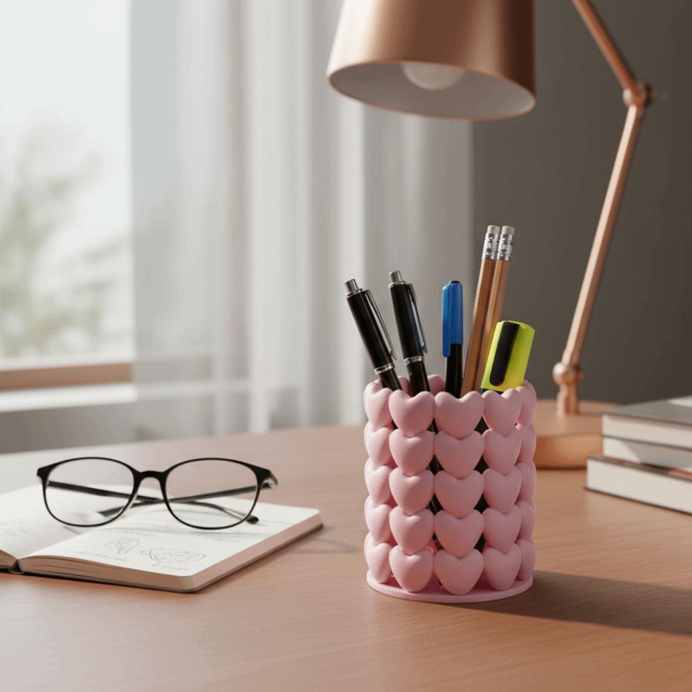 3D Printing Pen Holder Desktop Organizer Stationery Storage Bucket Students