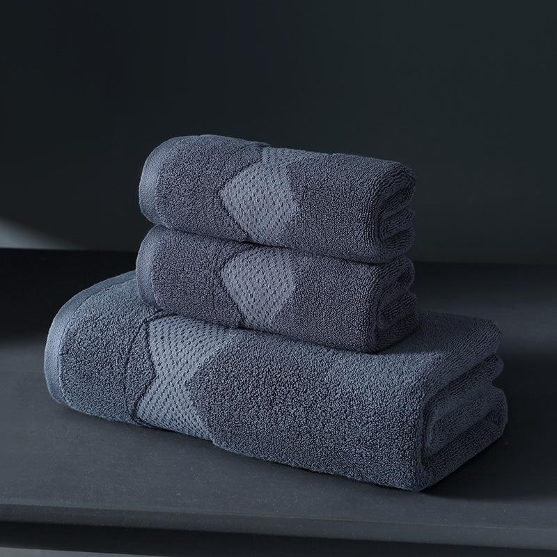 Pure Cotton Class A Soft Absorbent Embroidered Bath Towel - Luxurious, Thickened for Adults