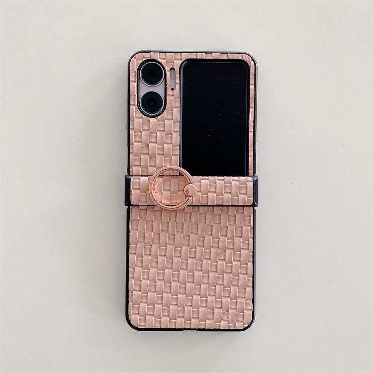 Applicable To OPPO Find N2 Flip Braided Ring Buckle Mobile Phone Case Folding Case Back Cover Anti-drop Protective Cover