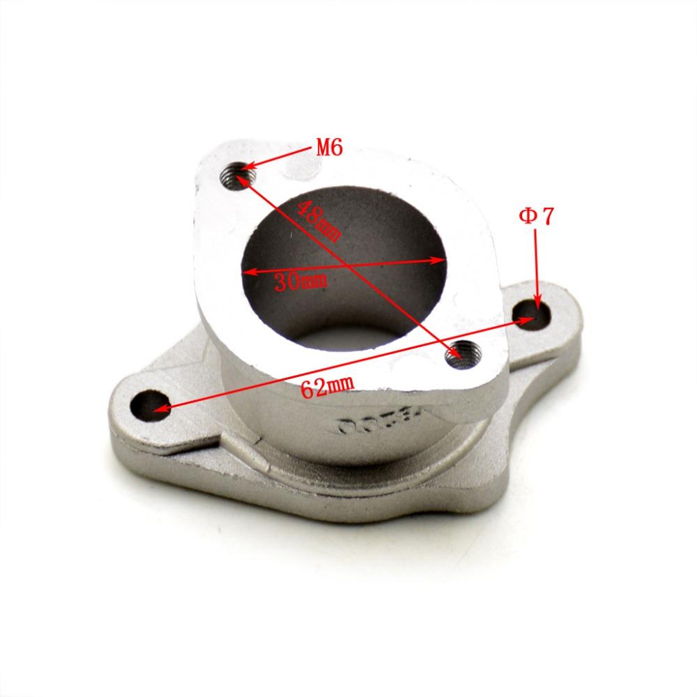 Motorcycle Pit Dirt Bike PZ30 Carb Carburetor aluminum Mainfold Adapter Inlet Intake Pipe For 200cc 250cc 300cc engine ATV QUAD