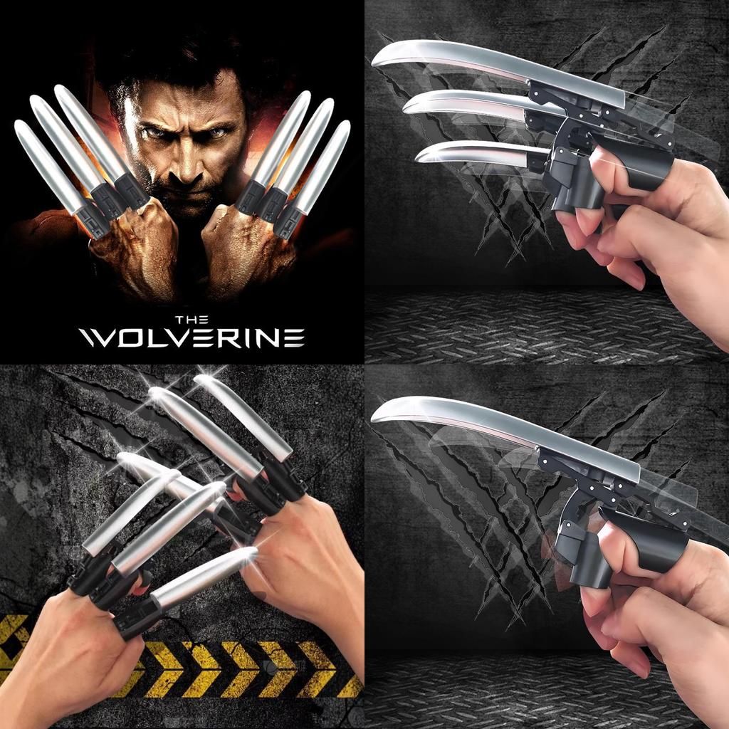 Garra de Wolverine Dobrável Criativa Brinquedo de Dedo Único Controle de Inércia Para Brincadeiras Divertidas