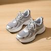Nuovo Stile Autunnale Scarpe Sportive Comode e alla Moda Punta Tonda Allacciatura Casual Suola Spessa Rialzanti Rete Scarpe da Donna