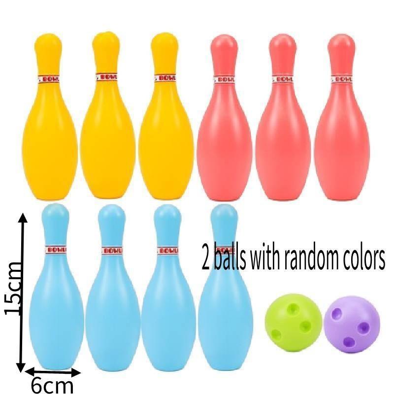 Colorful Plastic Bowling Toy Set With Cartoon-free Design Great For Home Play