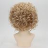 Light Golden Wig with Bangs Natural Blonde Hair for Women Short curly Synthetic Fluffy Wigs Daily Party Cosplay Heat Resistant Fibre