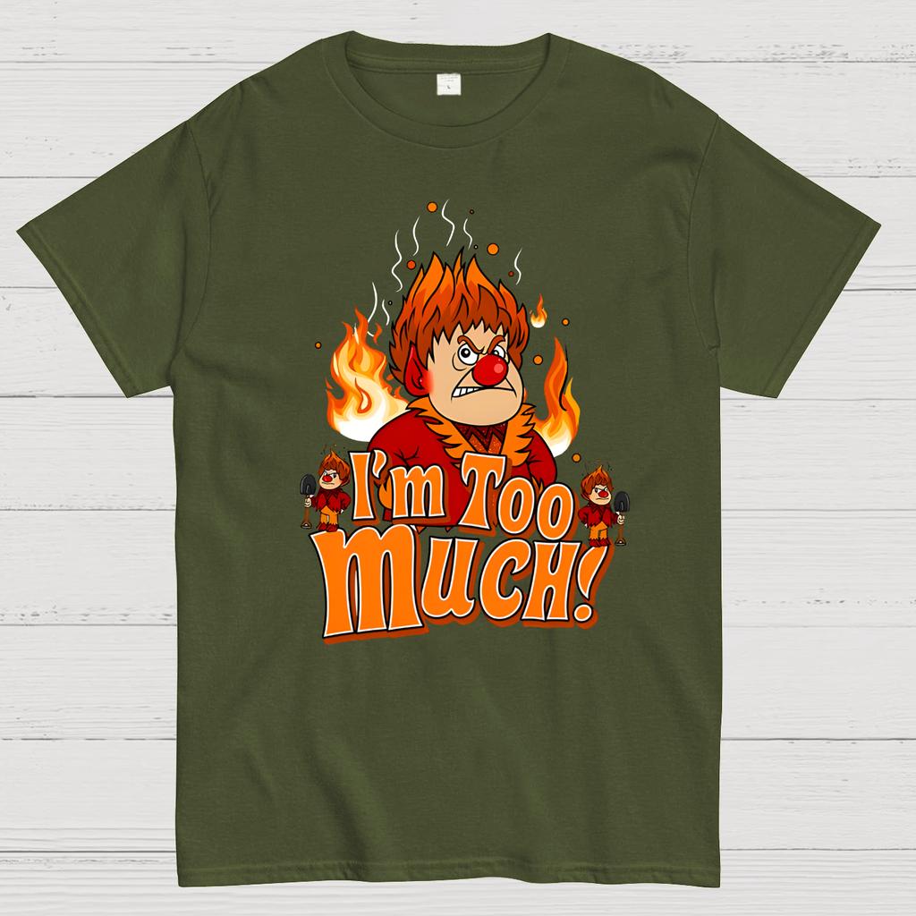 Miser Brothers' Christmas Matching I'm Too Much Cotton Summer Casual Cool Loose T-Shirt