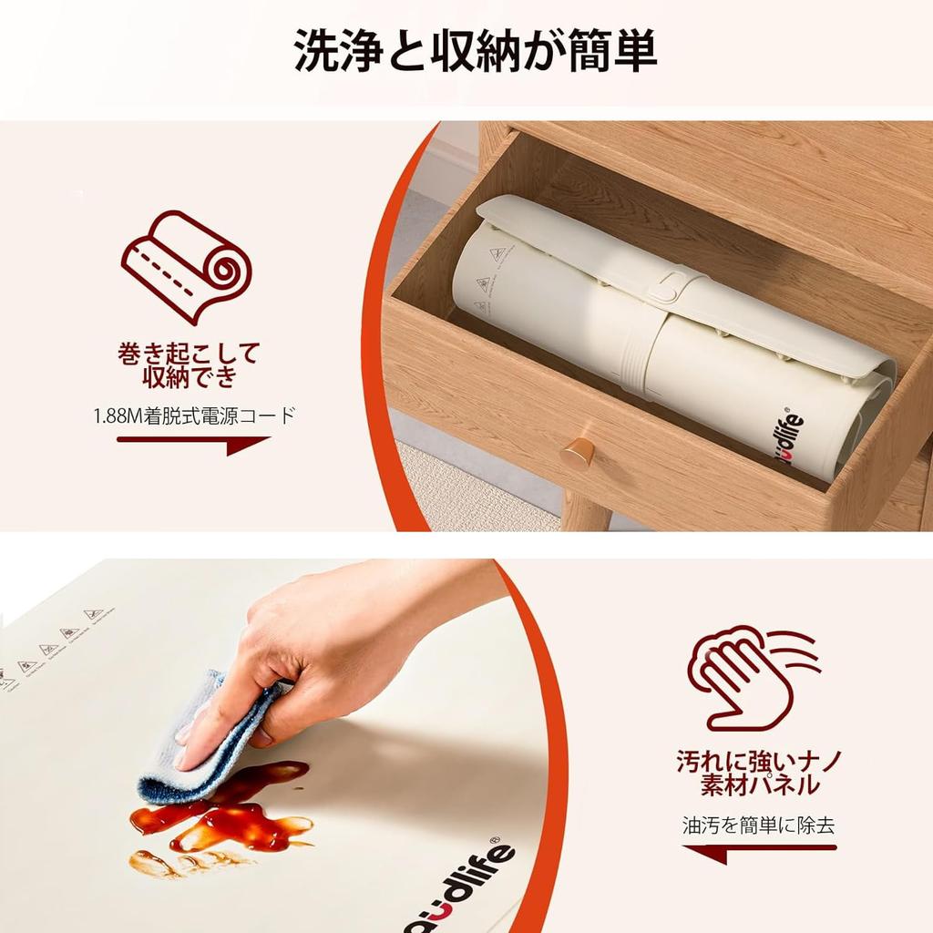 Laudlife Food Warming Plate in Popular Food Warmer Plate with 7 Temperature Settings Food Warmer Hot Multifunctional Food Insulation Storage Child