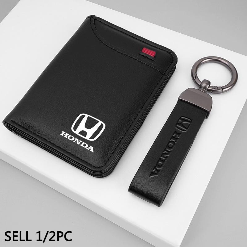 Car Emblem Soft Wallet Leather Mini Credit Card Purse Portable Small Wallet For Honda CB400 CB650 FCBF CBR25ORR CRF SH3O0 NC75O RG0