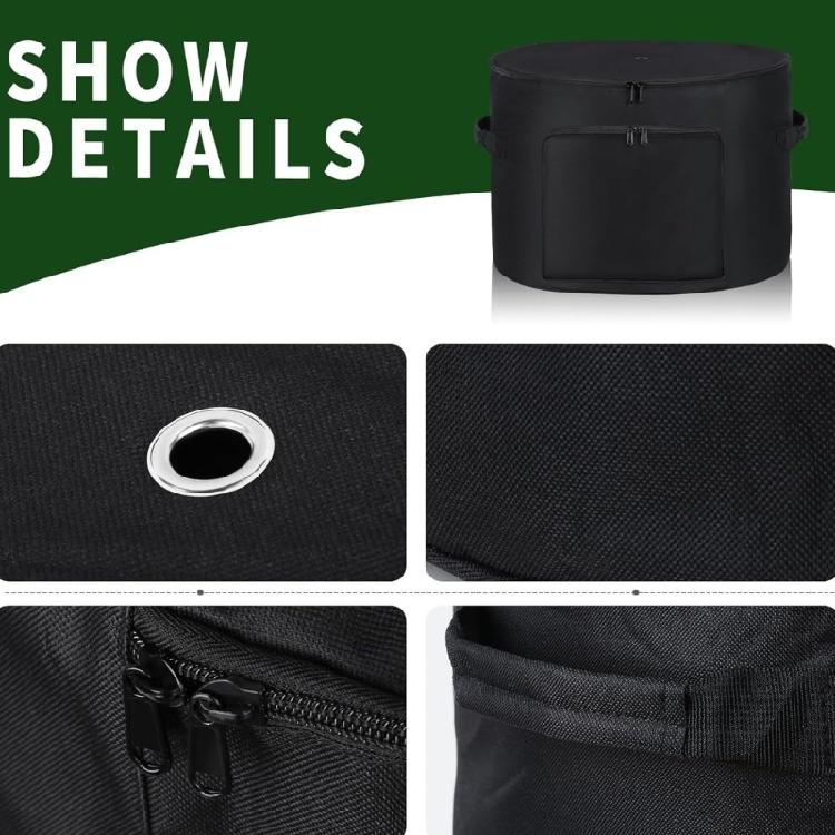 Weatherproof Garden Hose Storage Bag With Secure Zippers Large Capacity Organizers For Yard Maintenance Tools